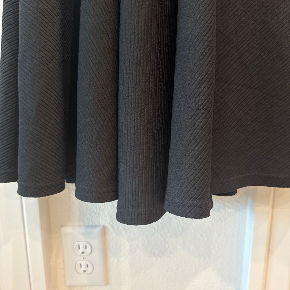 Anthropologie Hutch Black Textured Fit & Flare Dress Small - Picture 3 of 6